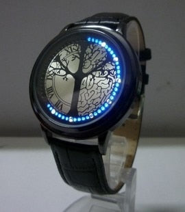 Creative Personality Minimalist Leather Normal Waterproof LED Watch