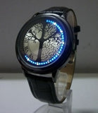 Creative Personality Minimalist Leather Normal Waterproof LED Watch