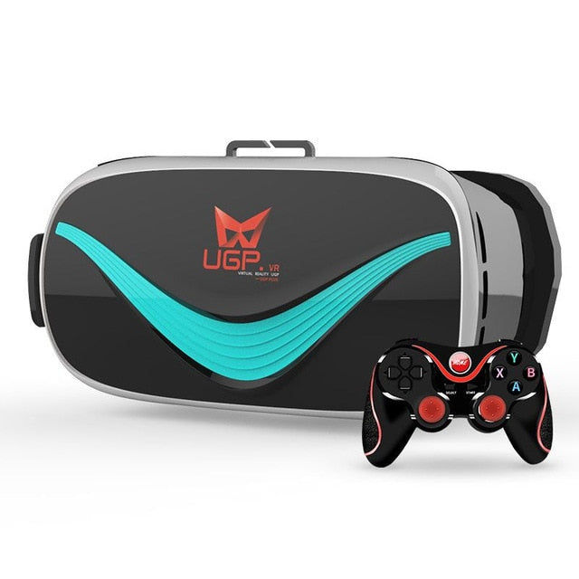 UGP V3 VR Google Cardboard Virtual Reality 3D Glasses Cinema Goggles With Bluetooth Gamepad For 3.5-6.0 Inch Smartphones