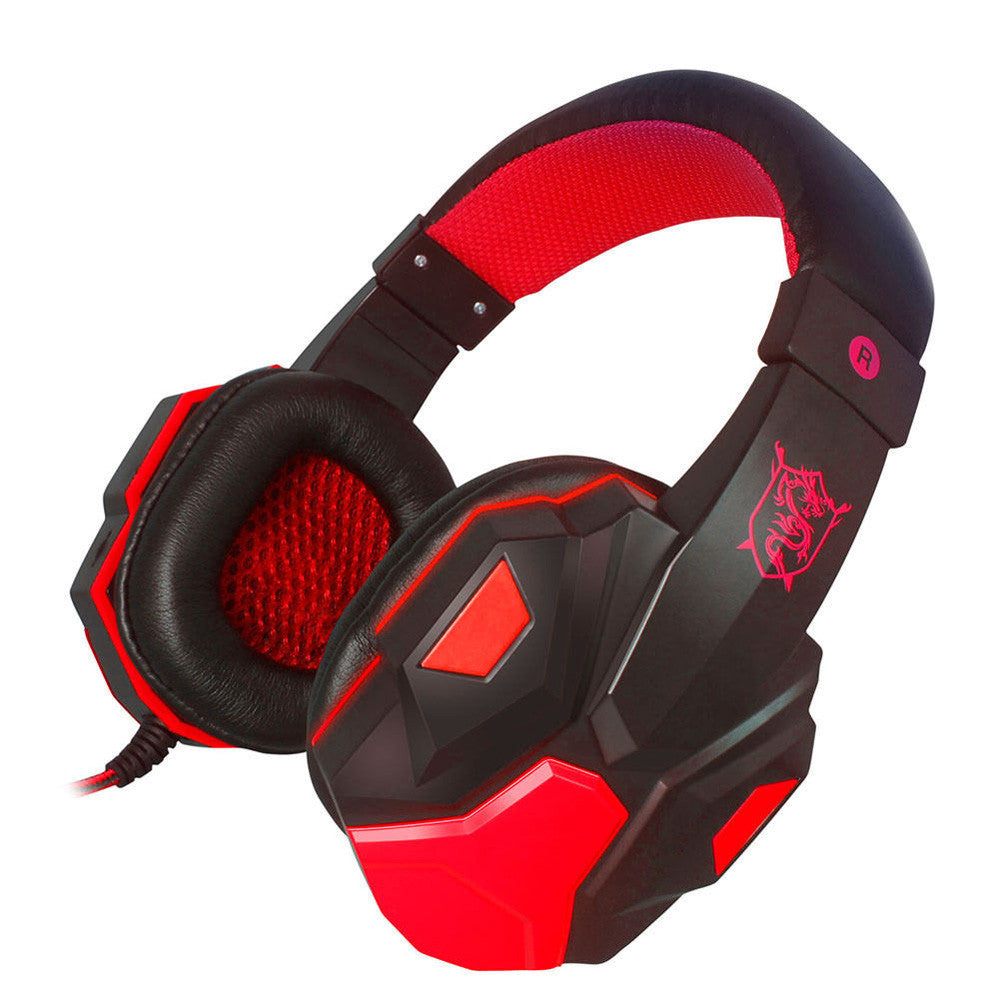 Surround Stereo Gaming Headset Headband Headphone USB 3.5mm LED with Mic for PC