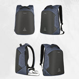 Men's Waterproof Charging Backpack Business Satchel Bag Large Capacity Laptop Backpack with USB Charging Port for Outing