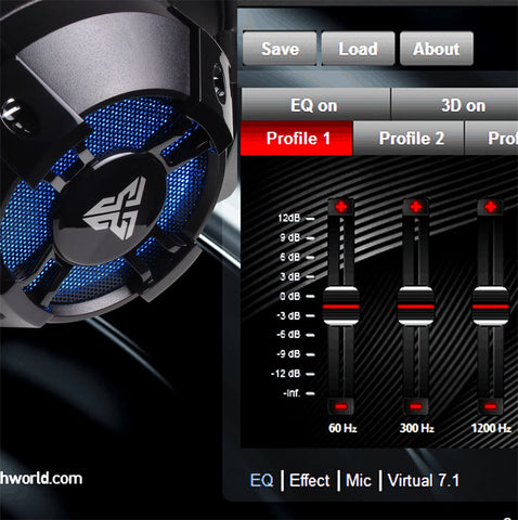 Virtual 7.1 Channel Surround Sound Gaming Headset Stereo LED Headphones with Mic