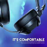 Virtual 7.1 Channel Surround Sound Gaming Headset Stereo LED Headphones with Mic