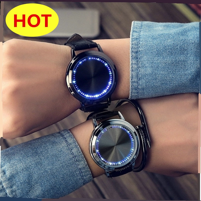 Trendy Creative Fashion LED Simple Smart Touch Screen Watch Electronic Watch Male And Female Couple