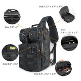 Military Tactical Assault Pack Sling Backpack Army Molle Waterproof EDC Rucksack Bag for Outdoor Hiking Camping Hunting 20L