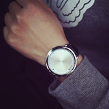 Creative Personality Minimalist Leather Normal Waterproof LED Watch