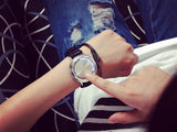 Creative Personality Minimalist Leather Normal Waterproof LED Watch