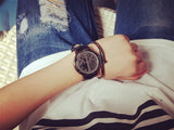 Creative Personality Minimalist Leather Normal Waterproof LED Watch