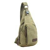 Outdoor Sports Canvas Unbalance Backpack Crossbody Shoulder Bag Chest Bag