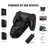 PS4 Controller Joypad Joystick Handle USB Charger Dual USB Fast Charging Dock Station for Playstation 4 PS4 Slim / PS4 Pro
