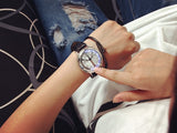 Creative Personality Minimalist Leather Normal Waterproof LED Watch