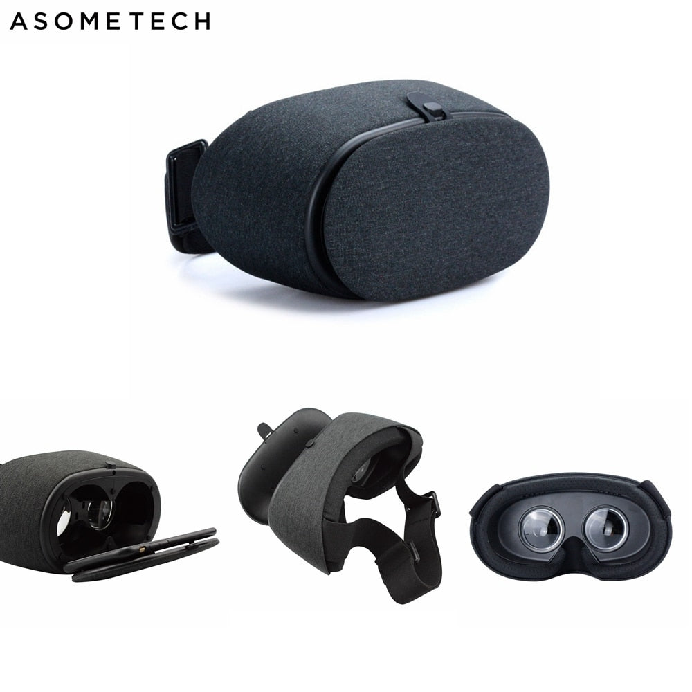 ASOMETECH 3D Game Helmet Virtual Reality Intelligence VR Glasses Headset Stereo Box Fabric Art VR For 4.7-6 inch Mobile Phone