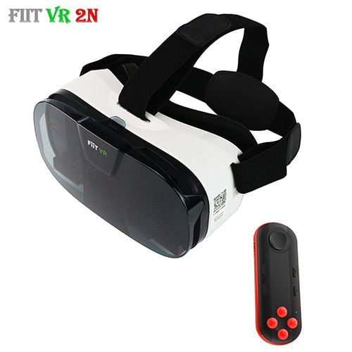 Original Fiit 2N 3D Glasses VR Virtual Reality Box Headset 120 FOV Video Google Glass Cardboard Helmet For Phone 4-6' + Remote