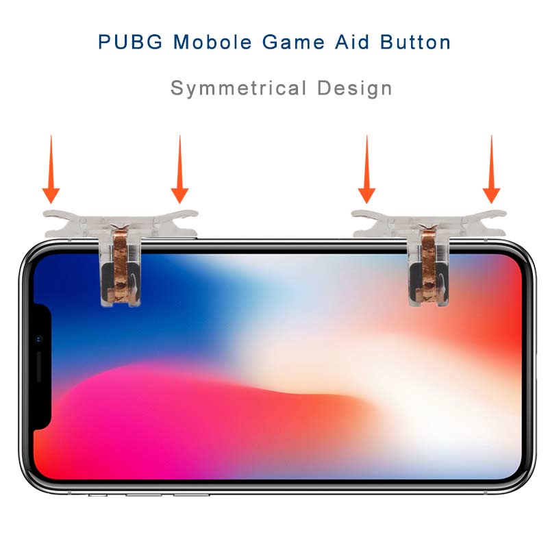 For PUBG STG FPS Game Trigger Cell Phone Mobile Controller Fire Button Gamepad L1R1 Aim Key Joystick for iphone Android