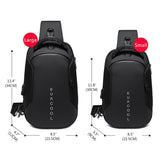 Multifunction Crossbody Bags Men USB Charging Chest Pack Short Trip Messengers Chest Bag Water Repellent Shoulder Bag Male n1825