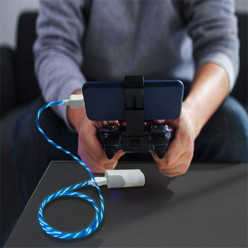 LED Glow Charging Data Sync Mobile Phone