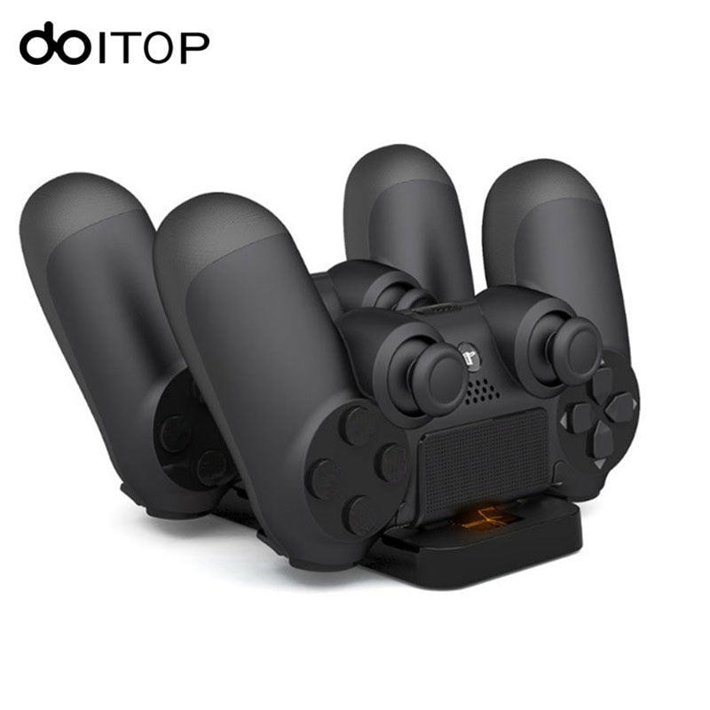 DOITOP Dual Charging Station Charger Dock Stand for Sony PS4 Joystick Controller Fast Charging for Playstation 4 Gamepad #3