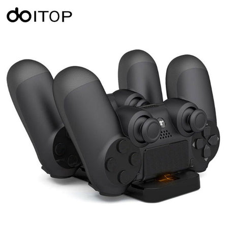 DOITOP Dual Charging Station Charger Dock Stand for Sony PS4 Joystick Controller Fast Charging for Playstation 4 Gamepad #3