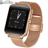 2018 New Stainless Steel Bluetooth Smart Watch Women Men Sport Waterproof SmartWatch LED Color Touch Screen Watch Support SIM TF