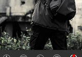 Tangcool Multifunction Fashion Crossbody Bags Men USB Charging Chest Pack Short Trip Messengers Bag Water Repellent Shoulder Bag