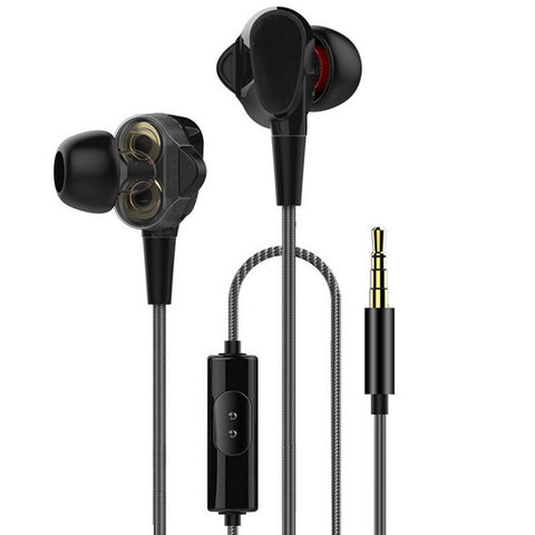 HIFI Earphone Dual Dynamic Driver Headphone Super