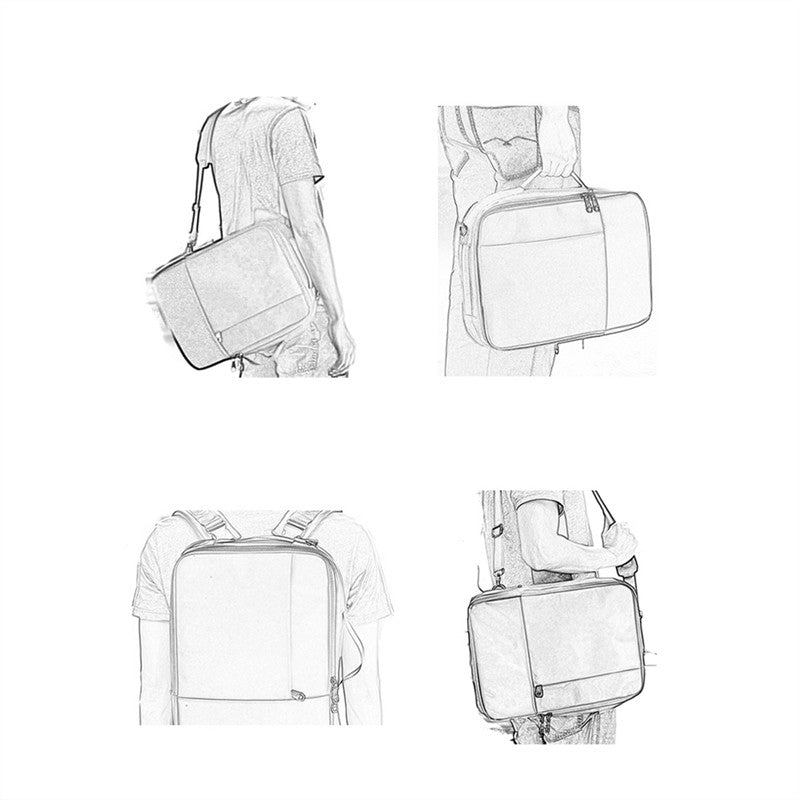 Laptop Backpack Satchel Shoulder Bag Large Capacity Travel Backpack for Men (Black)