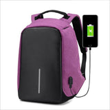 Men Backpack Casual Fashion Laptop Anti-theft Notebook School Bag with USB Port