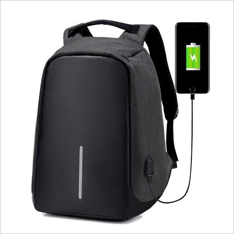 Men Backpack Casual Fashion Laptop Anti-theft Notebook School Bag with USB Port