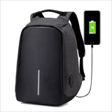 Men Backpack Casual Fashion Laptop Anti-theft Notebook School Bag with USB Port