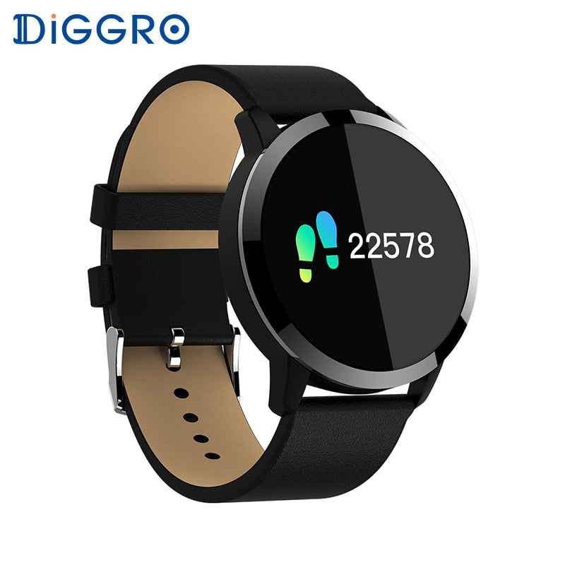 Diggro Q8 OLED Bluetooth Fitness Smart Watch Stainless Steel Waterproof Wearable Device Smartwatch Wristwatch Men Women Tracker