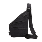 Fashion Canvas Chest Bag Men Simple Single Shoulder Bags for Men Chest Pack Anti Theft Male Messenger Bag Black Phone Blosas