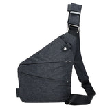Fashion Canvas Chest Bag Men Simple Single Shoulder Bags for Men Chest Pack Anti Theft Male Messenger Bag Black Phone Blosas