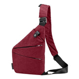 Fashion Canvas Chest Bag Men Simple Single Shoulder Bags for Men Chest Pack Anti Theft Male Messenger Bag Black Phone Blosas