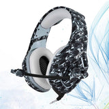 K1-B Gaming Headset Wired Stereo Game Headphones Noise-canceling Gaming Headphone with Mic for PS4 Xbox Laptop Computer Cellphone (Grey Camo)