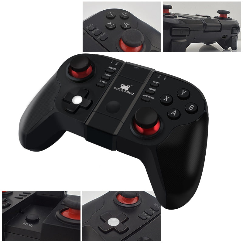 Data Frog VR Bluetooth Android Gamepad Wireless Joystick Controller For PC Smart TV  Mini Gaming Gamepads