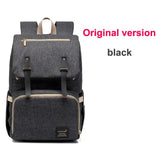 Diaper Bag USB Baby Nappy Bag Mummy Daddy Backpack Large Capacity Waterproof Casual Laptop Bag Rechargeable Holder for Bottle