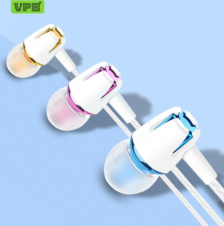 VPB S9 Earphone Super Bass Microphone in ear Headset 3.5mm