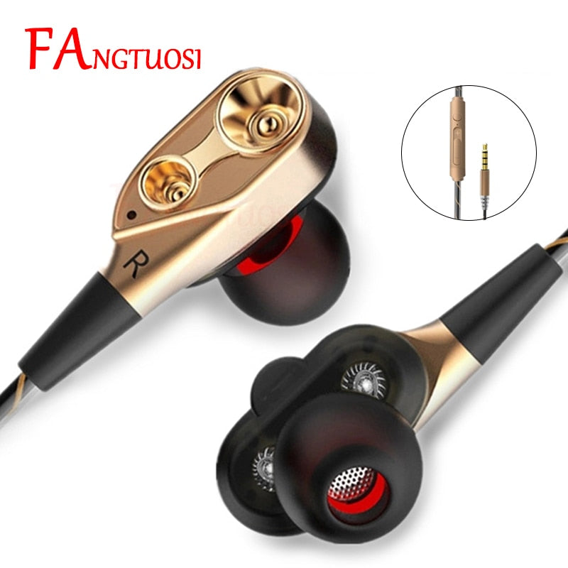 FANGTUOSI Dual Drive Stereo earphone In-ear