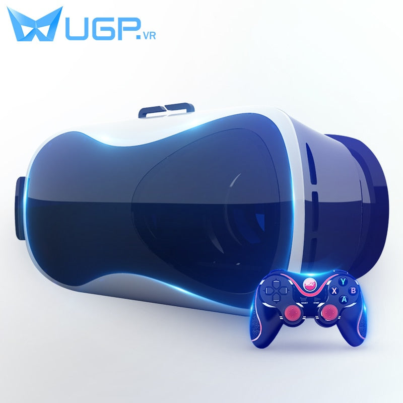 UGP V5 VR Virtual Reality 3D Glasses Google Cardboard Cinema Goggles With Bluetooth Gamepad For 3.5-6.0 Inch Smartphones