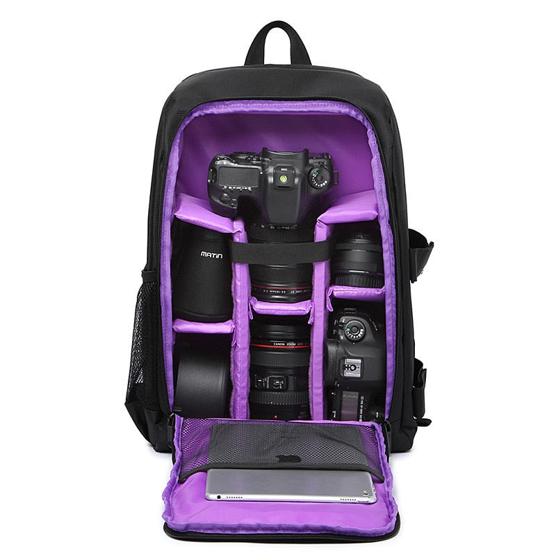 Multi-functional Waterproof w/ Rain Cover 15.6" Laptop Video Case Digital DSLR Photo Padded Backpack Camera Soft Bag for SLR
