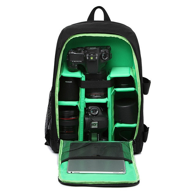 Multi-functional Waterproof w/ Rain Cover 15.6" Laptop Video Case Digital DSLR Photo Padded Backpack Camera Soft Bag for SLR