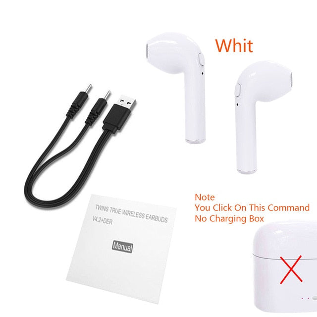 Wireless Headset Bluetooth Earpieces I7S Tws Earbuds Twins Earphone With Charging box Earphones Earbud For Samsung Smart Ear Aid