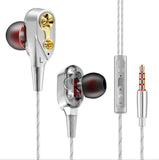 TEBAURRY Double Unit Drive In Ear Earphone Bass
