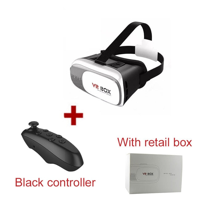 VR 2.0 glass Glasses Google Cardboard Virtual Reality 3D VR Smartphone+Bluetooth Gamepad For iPhone xiaomi 3.5 - 6.0 inch