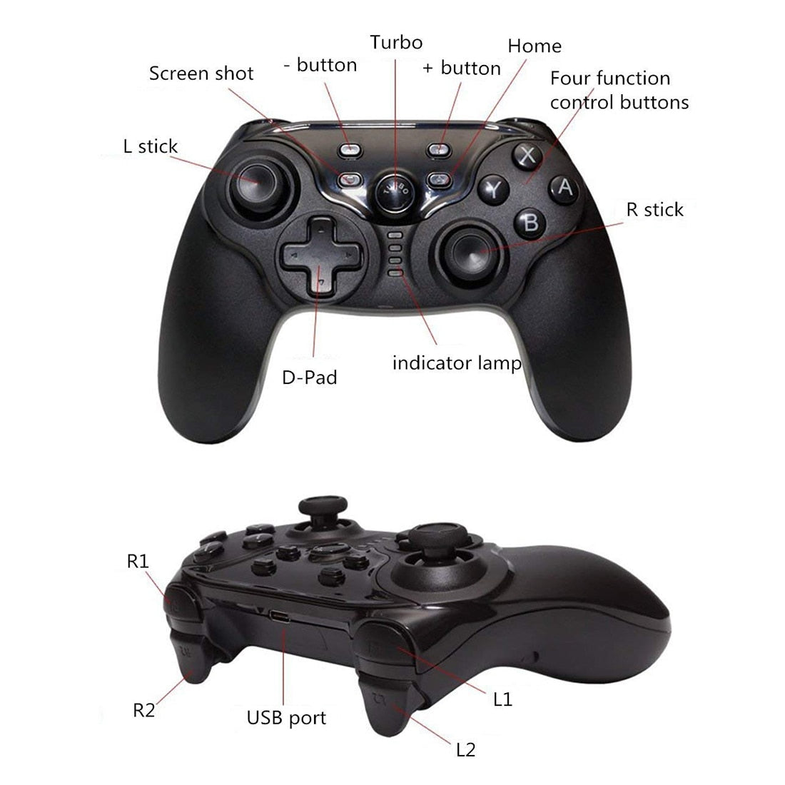 New JYS Wirless Bluetooth Gampead NS Controller Joystick Support version 5.1.0 Switch Pro Gaming Controller for Nintend Switch