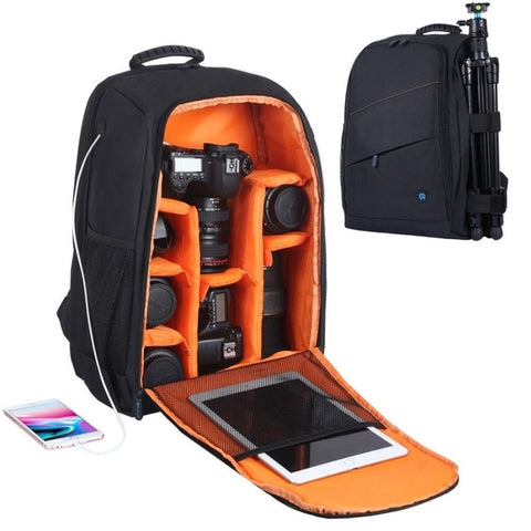 PULUZ Outdoor Portable Waterproof Scratch-proof Dual Shoulders Backpack Camera Accessories Bag Digital DSLR Photo Video Bag
