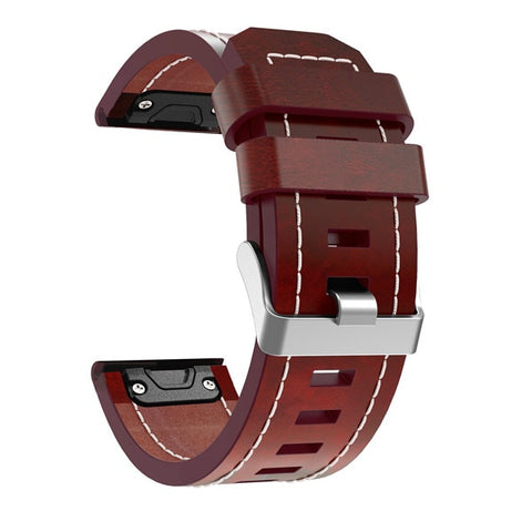 New Leather wrist Watch Strap Easy fit quick Bracelet Belt 26MM For Garmin Fenix 3/ Fenix 5X 5X Plus Smart Watch band wristband
