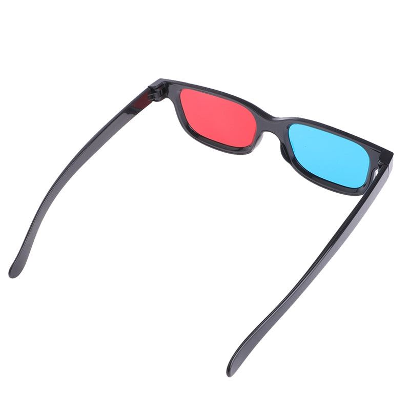 Black Frame Red Blue Cyan Anaglyph 3D Glasses Universal