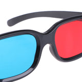 Black Frame Red Blue Cyan Anaglyph 3D Glasses Universal
