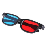 Black Frame Red Blue Cyan Anaglyph 3D Glasses Universal